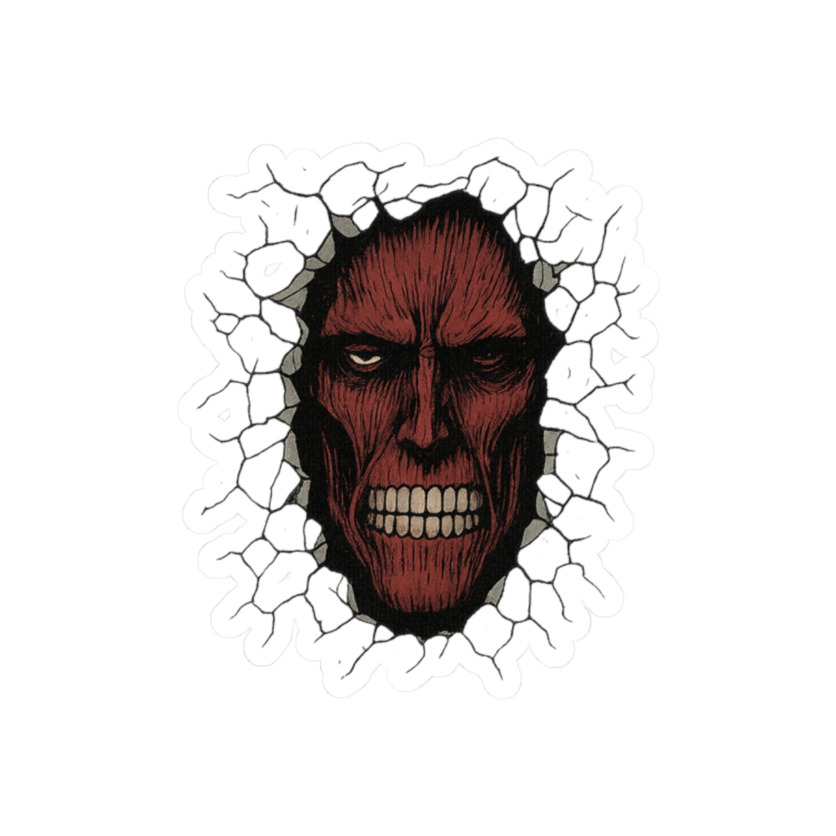 Anime Titanic Monster Sticker | Bold Kaiju Vinyl Decal - alternate angle 3, merchandise