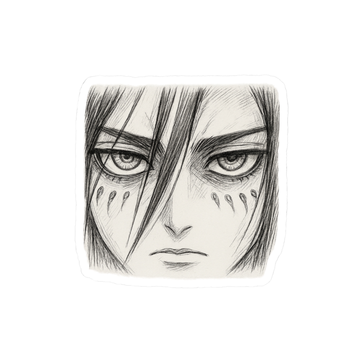 Eren Yeager Eyes Sticker | Bold Attack on Titan Vinyl Decal