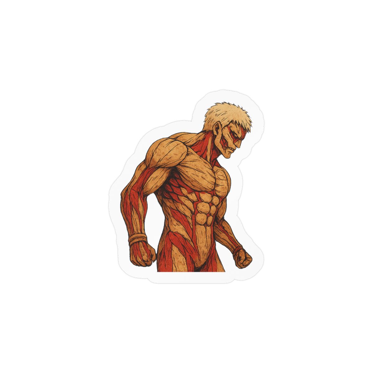Armored Titan Sticker | Bold Anime Vinyl Decal - alternate angle 1, merchandise