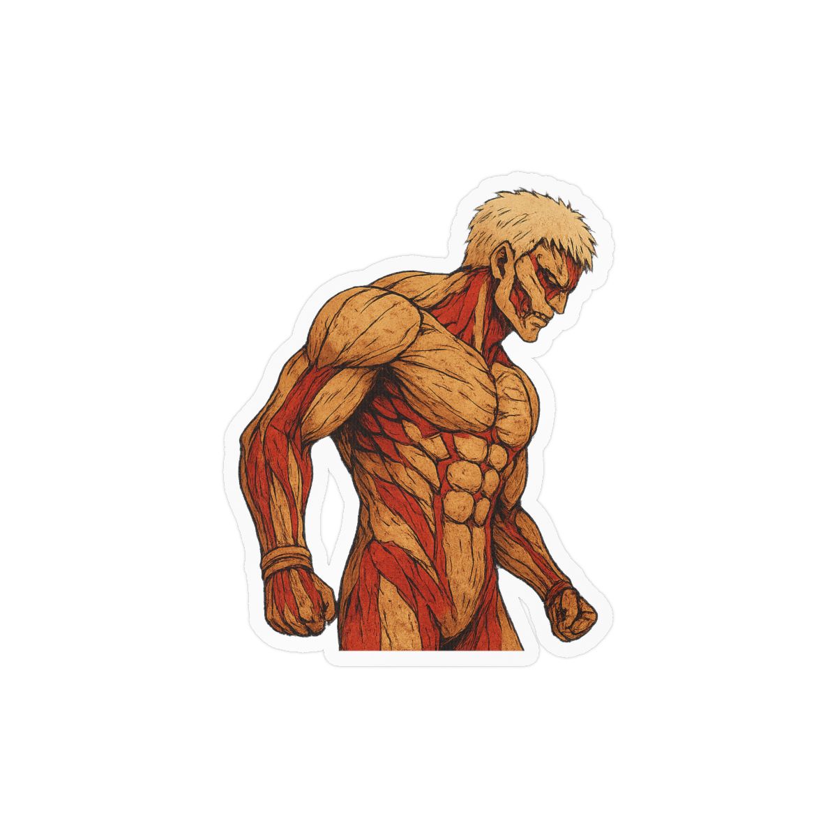 Armored Titan Sticker | Bold Anime Vinyl Decal - alternate angle 3, merchandise