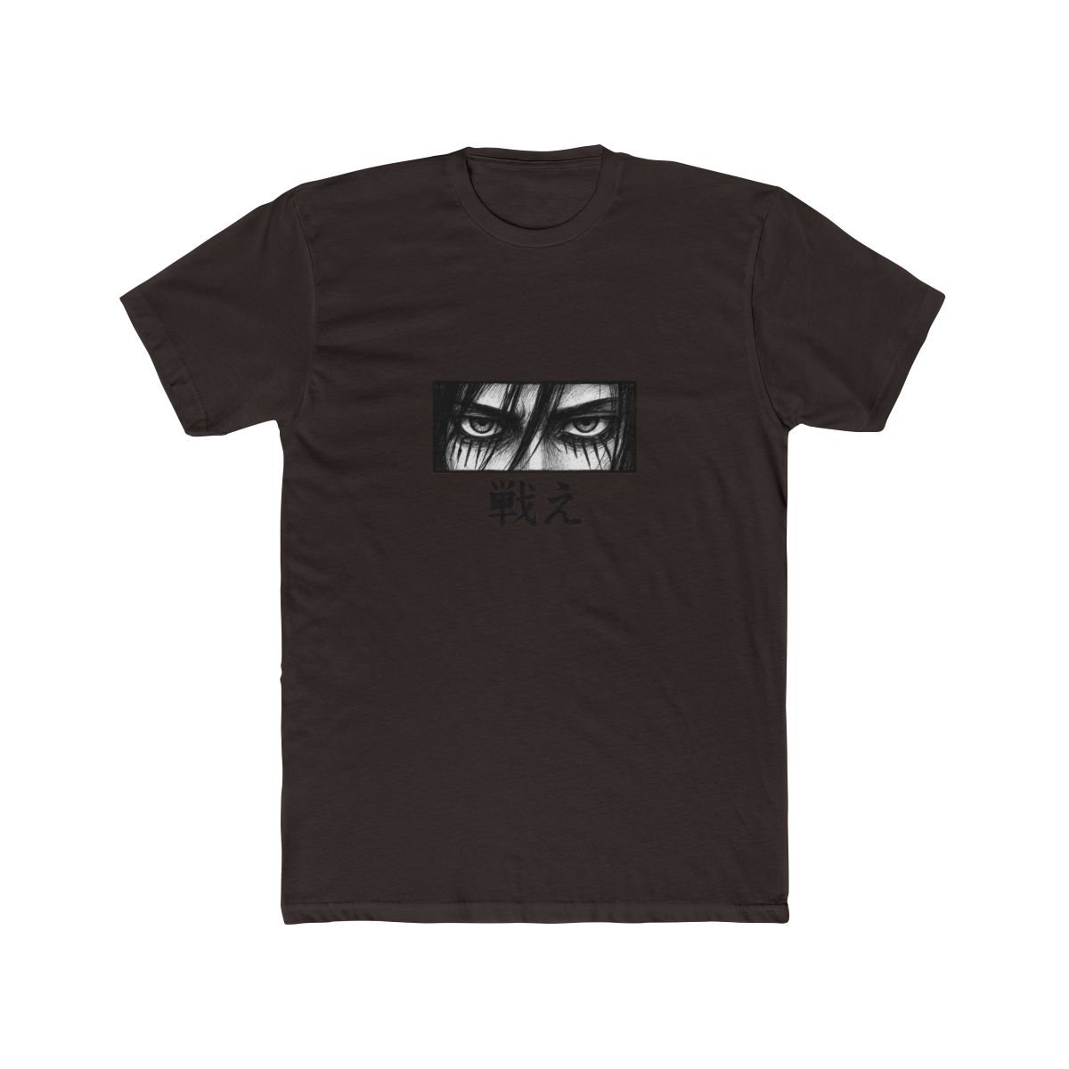 Eren Yeager Fierce Eyes Attack on Titan T-Shirt - alternate angle 2, merchandise