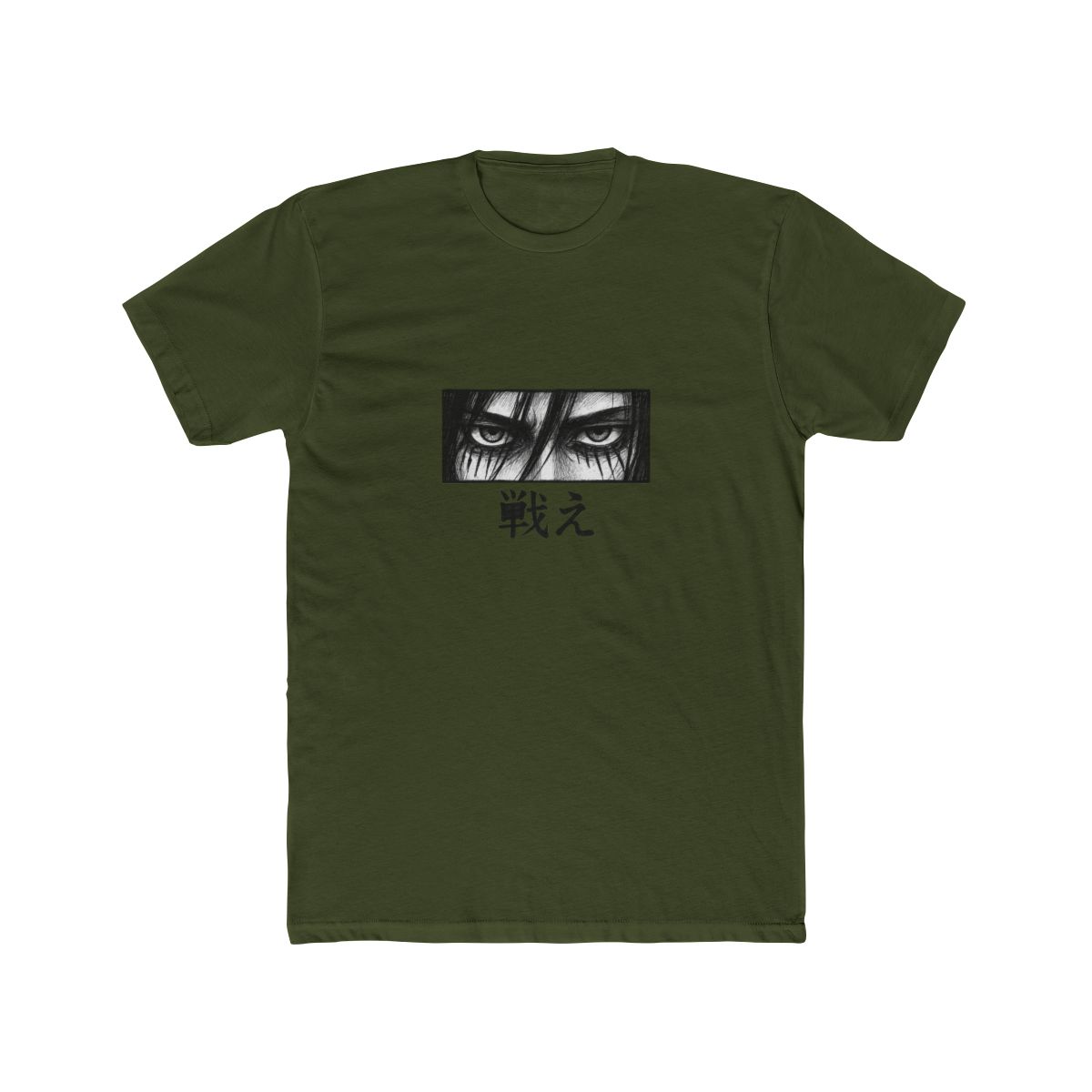 Eren Yeager Fierce Eyes Attack on Titan T-Shirt - alternate angle 5, merchandise