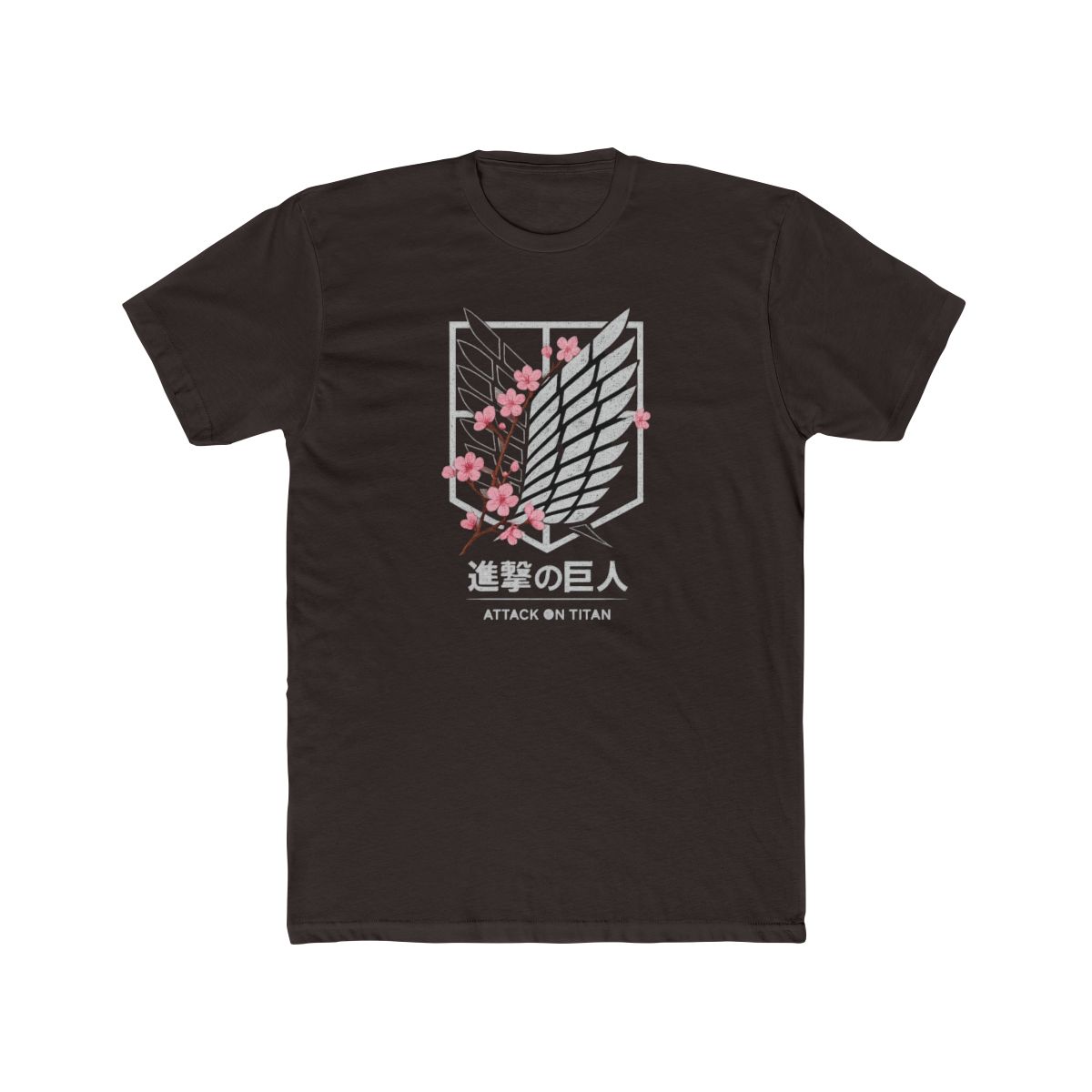 Attack on Titan Cherry Blossoms Logo T-Shirt - alternate angle 3, merchandise