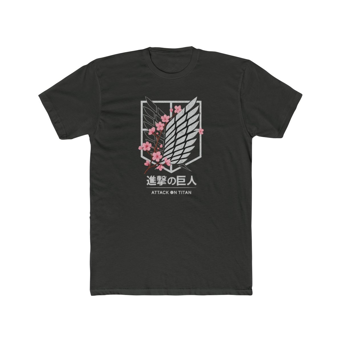 Attack on Titan Cherry Blossoms Logo T-Shirt - Official t-shirts merchandise