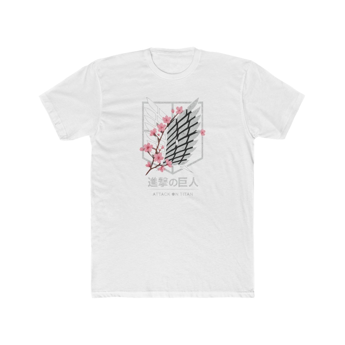 Attack on Titan Cherry Blossoms Logo T-Shirt - alternate angle 5, merchandise