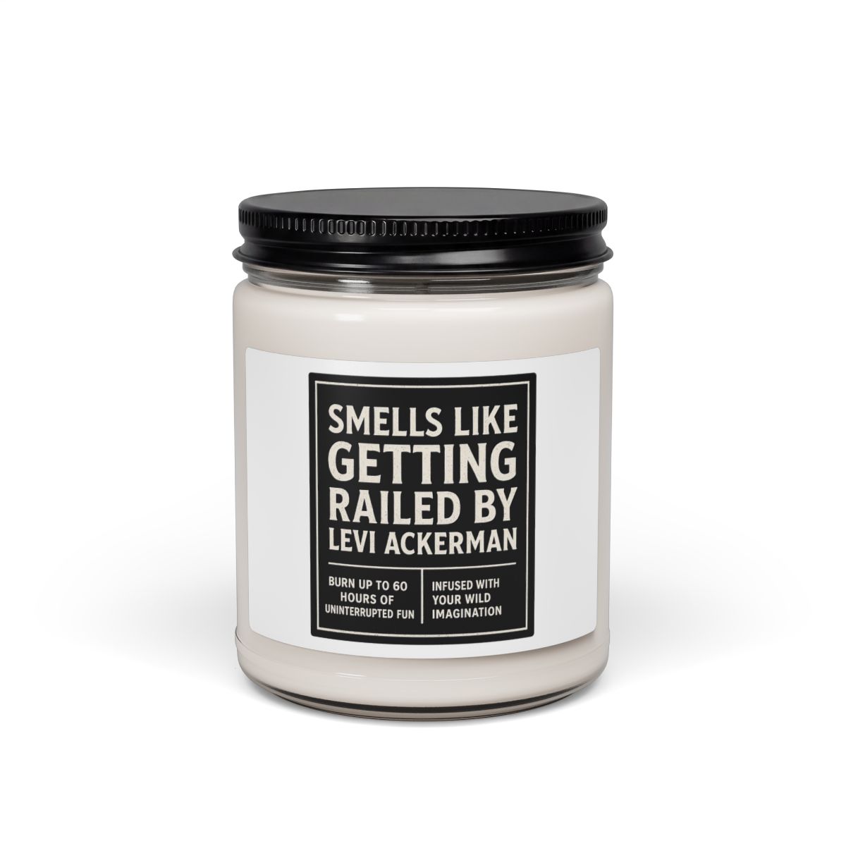 Levi Ackerman 'Smells Like Getting Railed' Funny Candle - alternate angle 1, merchandise