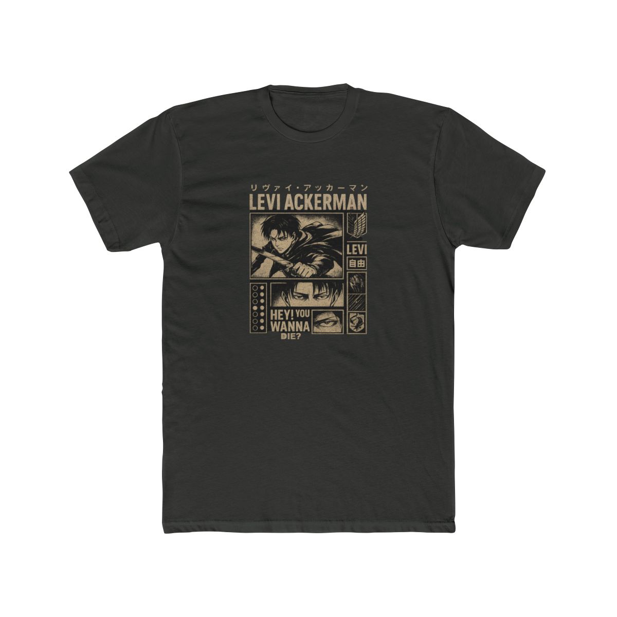 Levi Ackerman Attack on Titan Graphic T-Shirt - alternate angle 5, merchandise