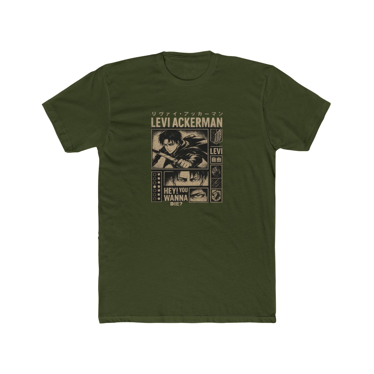 Levi Ackerman Attack on Titan Graphic T-Shirt - alternate angle 4, merchandise
