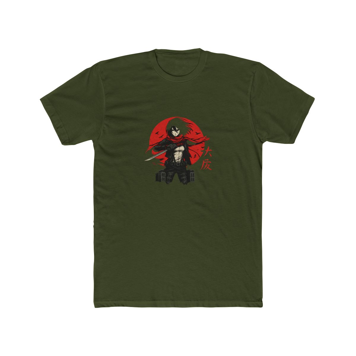 Mikasa Ackerman Attack on Titan Fierce T-Shirt - alternate angle 3, merchandise