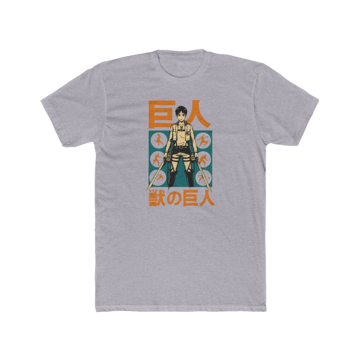 Attack on Titan Eren Kanji Explosion T-Shirt - alternate angle 4, merchandise