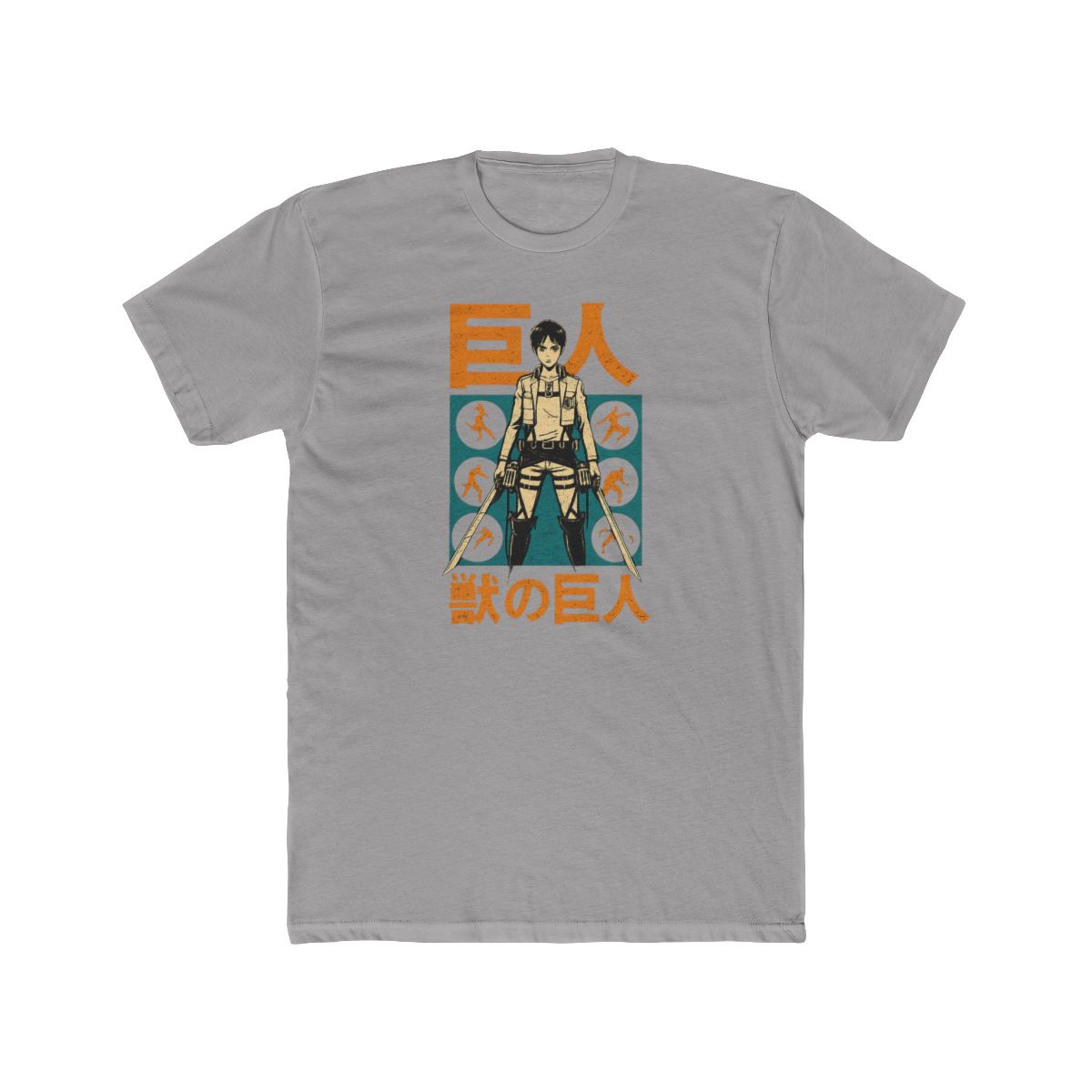 Attack on Titan Eren Kanji Explosion T-Shirt - alternate angle 2, merchandise