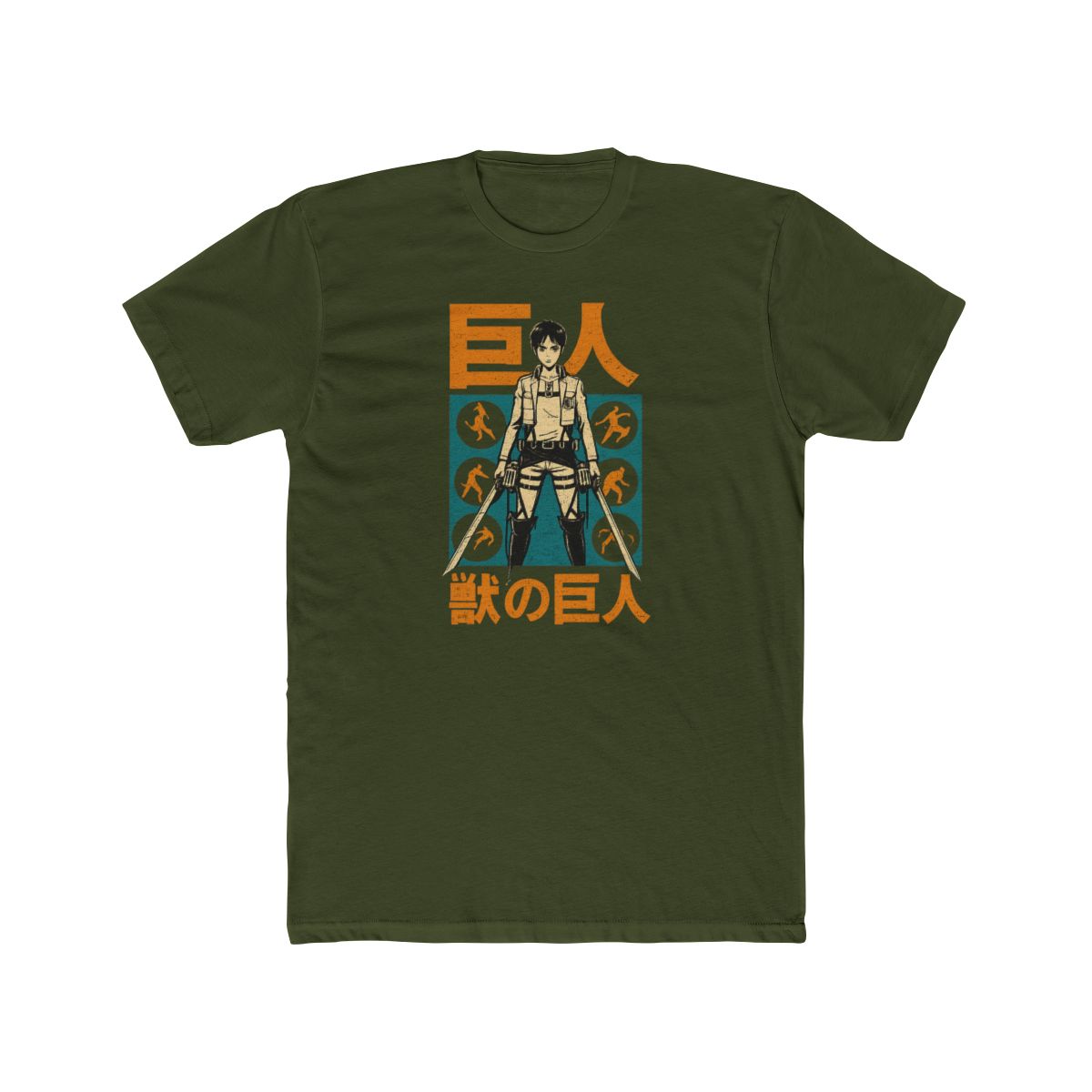 Attack on Titan Eren Kanji Explosion T-Shirt - alternate angle 5, merchandise
