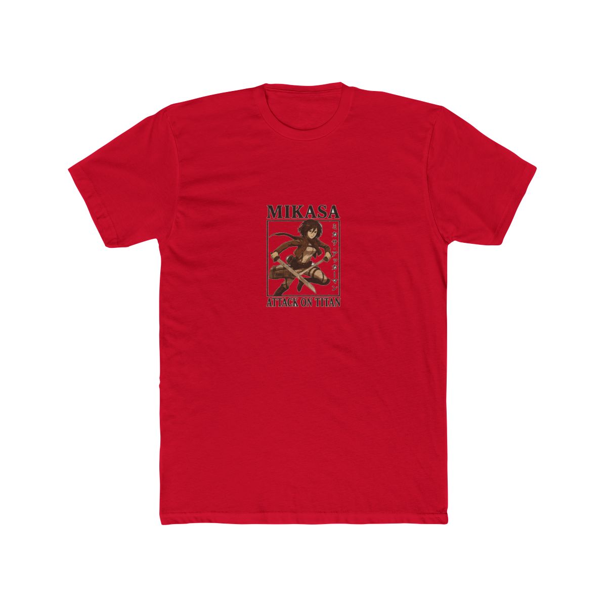 ATTACK ON TITAN-MIKASA ACKERMAN COOL DESIGN T-Shirt - alternate angle 3, merchandise