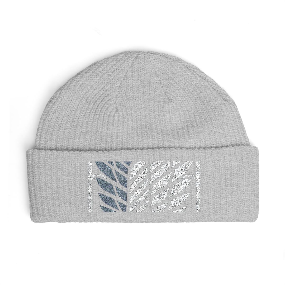 Attack On Titan Embroidered Survey Corps Logo Black Cuff Beanie - alternate angle 5, merchandise