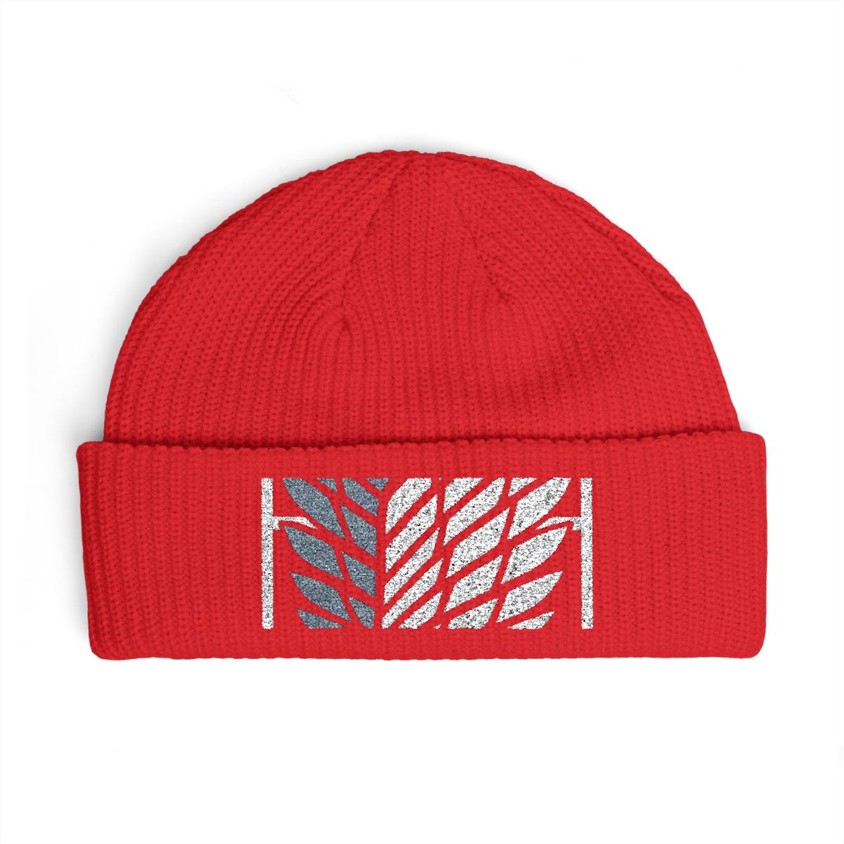 Attack On Titan Embroidered Survey Corps Logo Black Cuff Beanie - alternate angle 3, merchandise