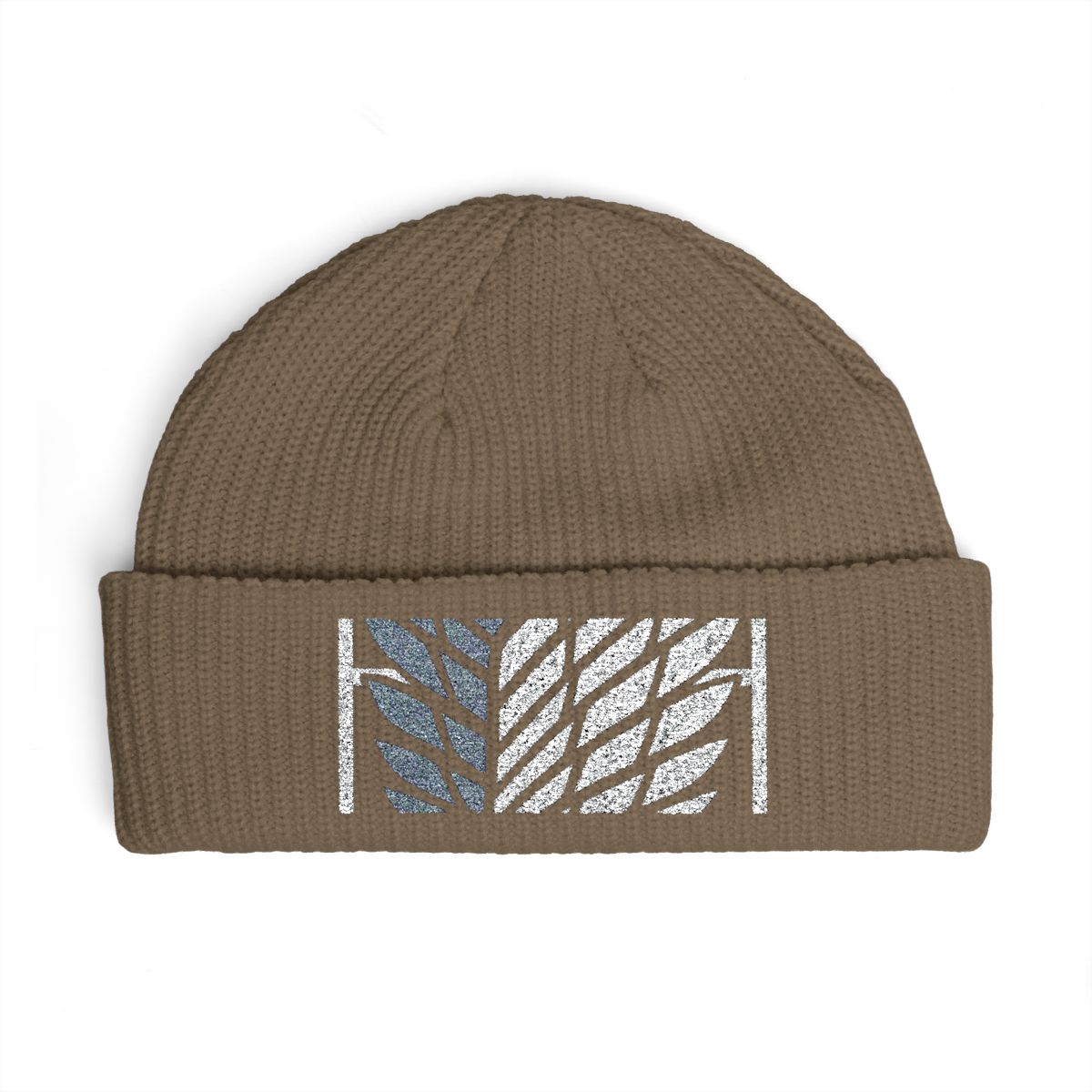 Attack On Titan Embroidered Survey Corps Logo Black Cuff Beanie - alternate angle 4, merchandise