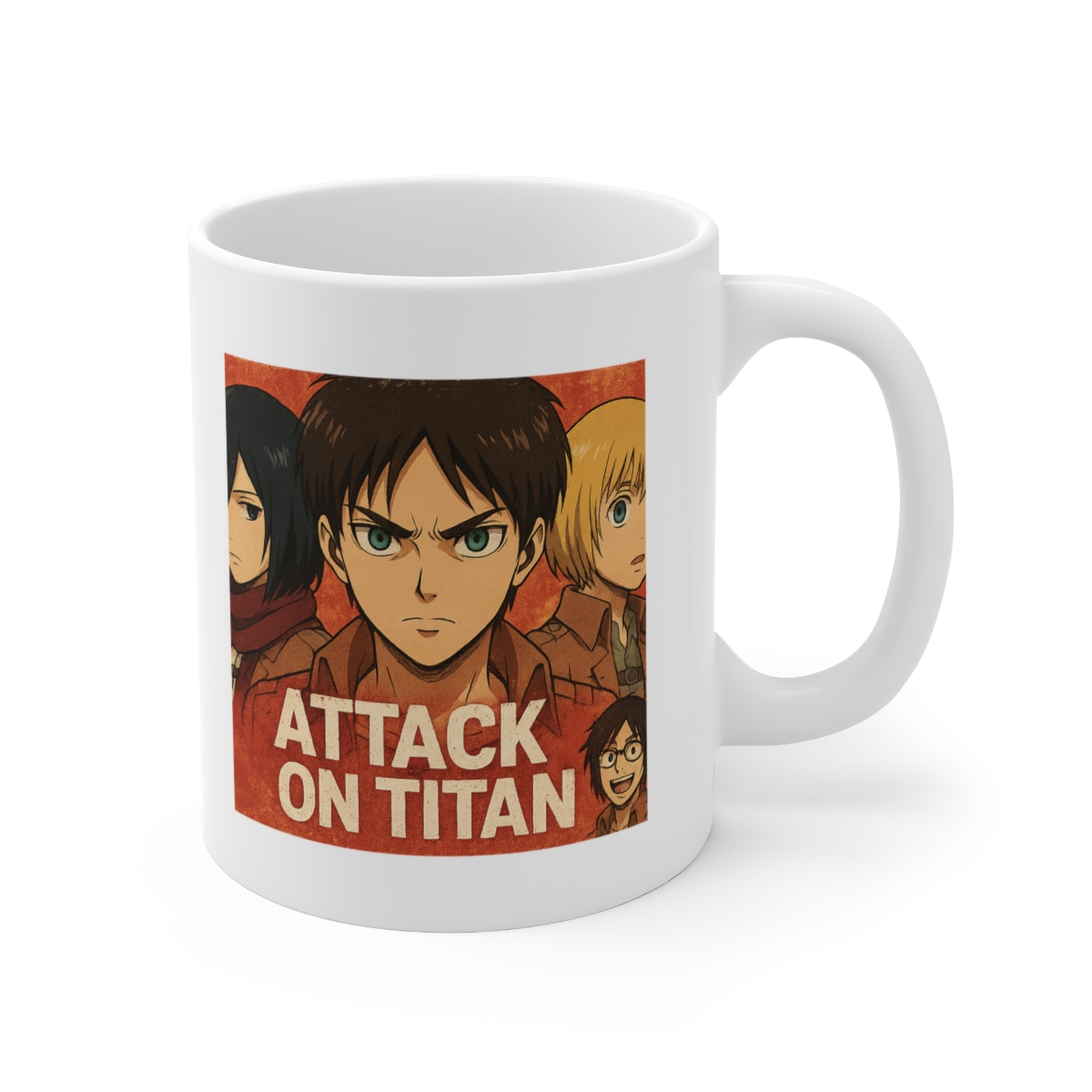 Attack on Titan Eren Mikasa Armin Ceramic Mug
