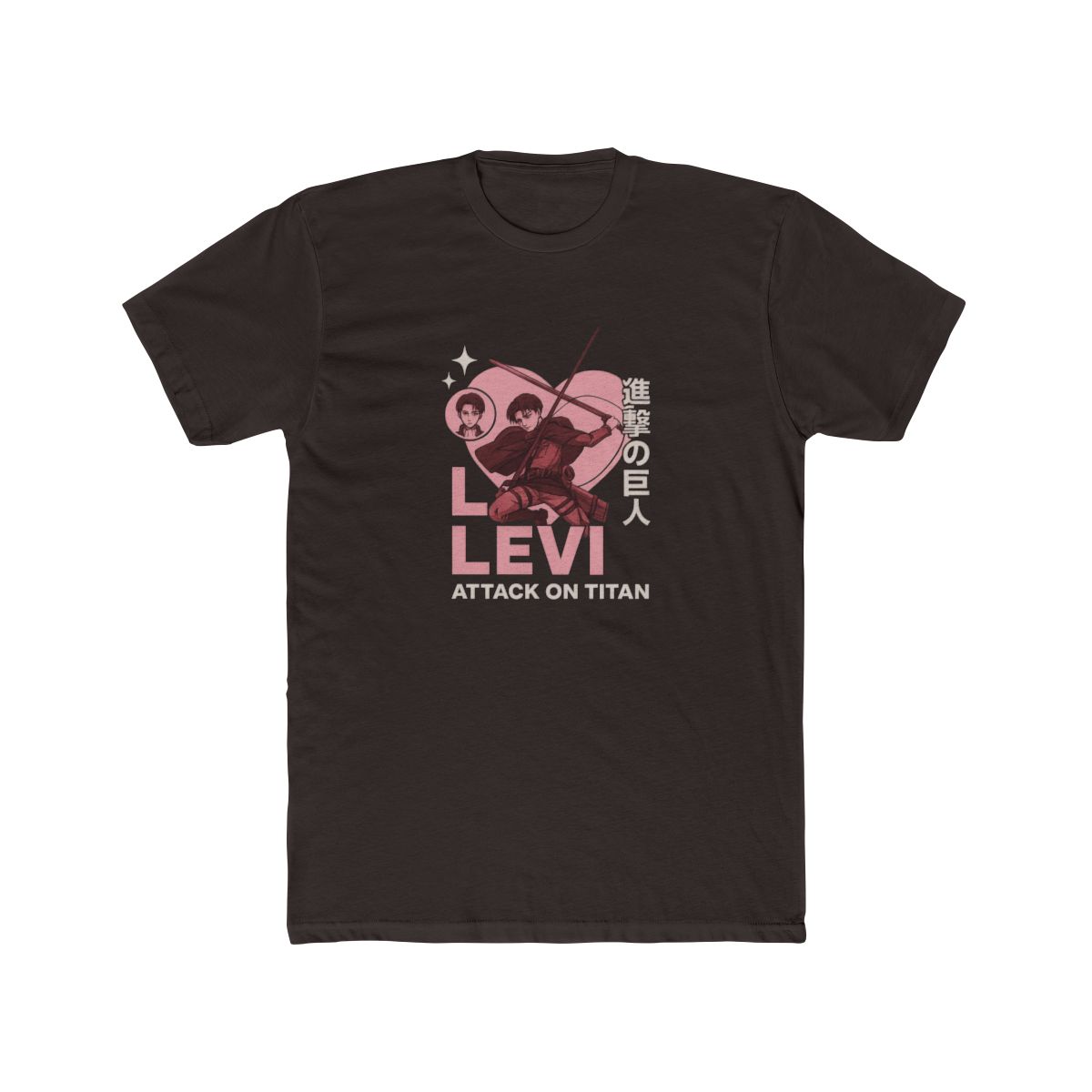 Attack on Titan Levi Heart Adoration T-Shirt - alternate angle 2, merchandise