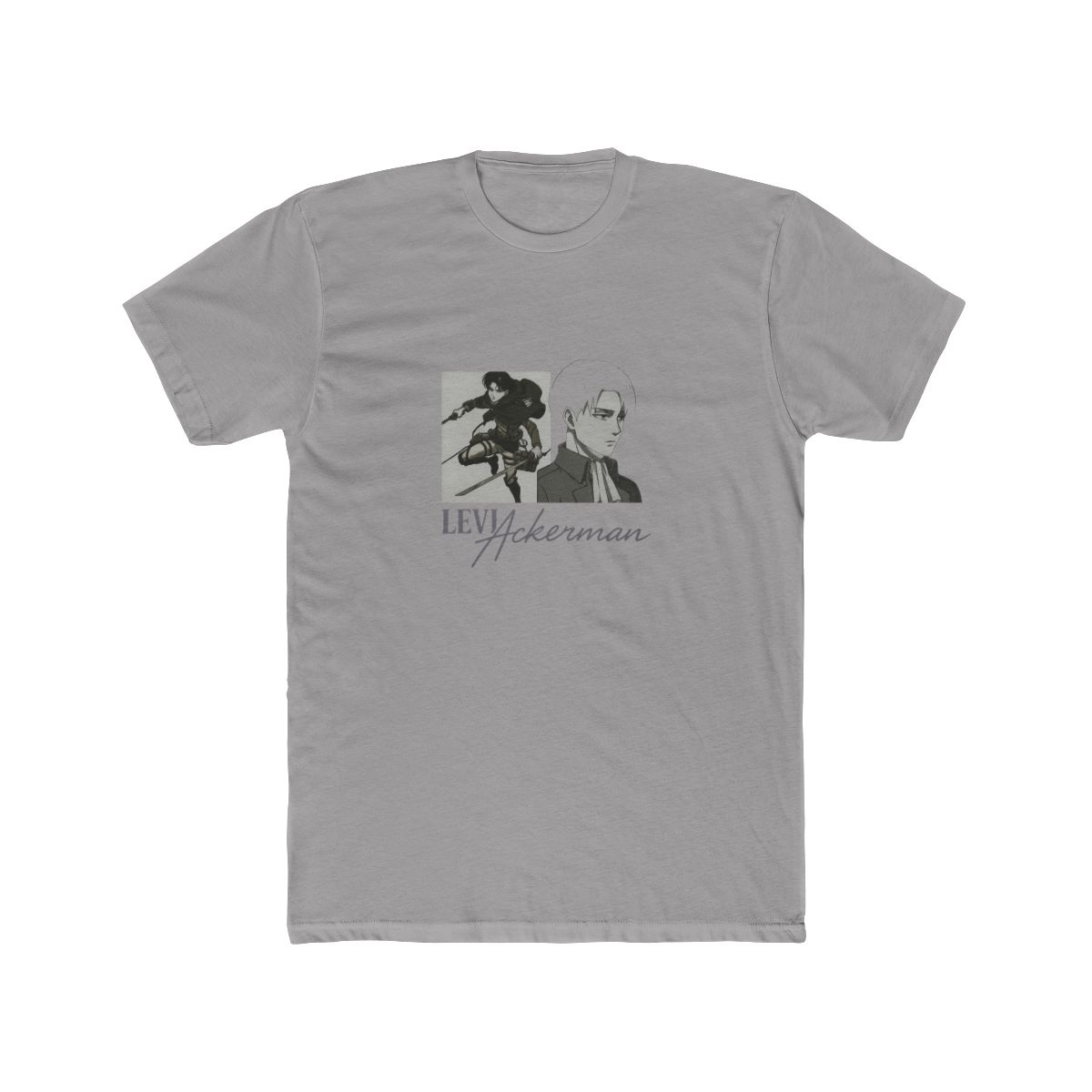 Attack on Titan Levi Portraits Panel T-Shirt - alternate angle 2, merchandise