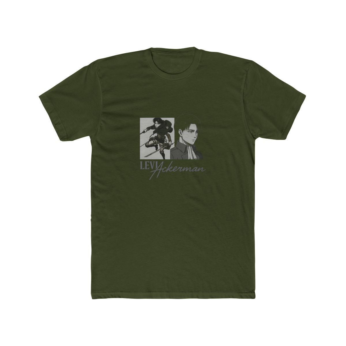Attack on Titan Levi Portraits Panel T-Shirt - alternate angle 5, merchandise