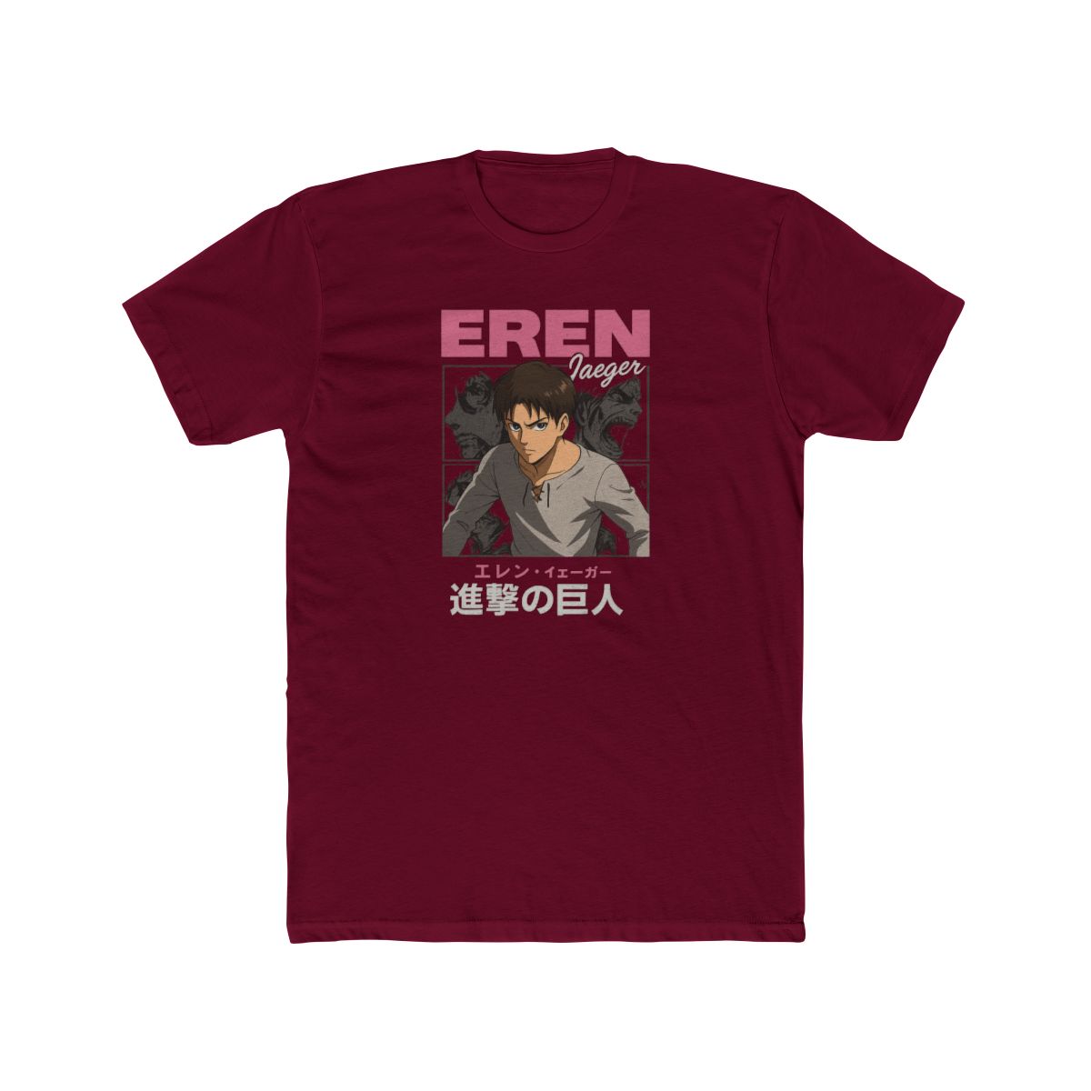 Attack on Titan Eren Jaeger Fierce Portrait T-Shirt - alternate angle 5, merchandise