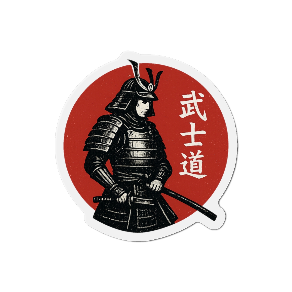 Rectangle Magnet Samurai fighter from ancient Japanese style - alternate angle 1, merchandise