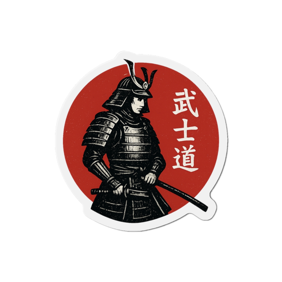 Rectangle Magnet Samurai fighter from ancient Japanese style - alternate angle 2, merchandise