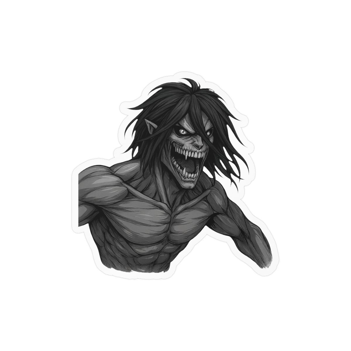 Attack Titan Sticker | Bold Anime Vinyl Decal - alternate angle 3, merchandise