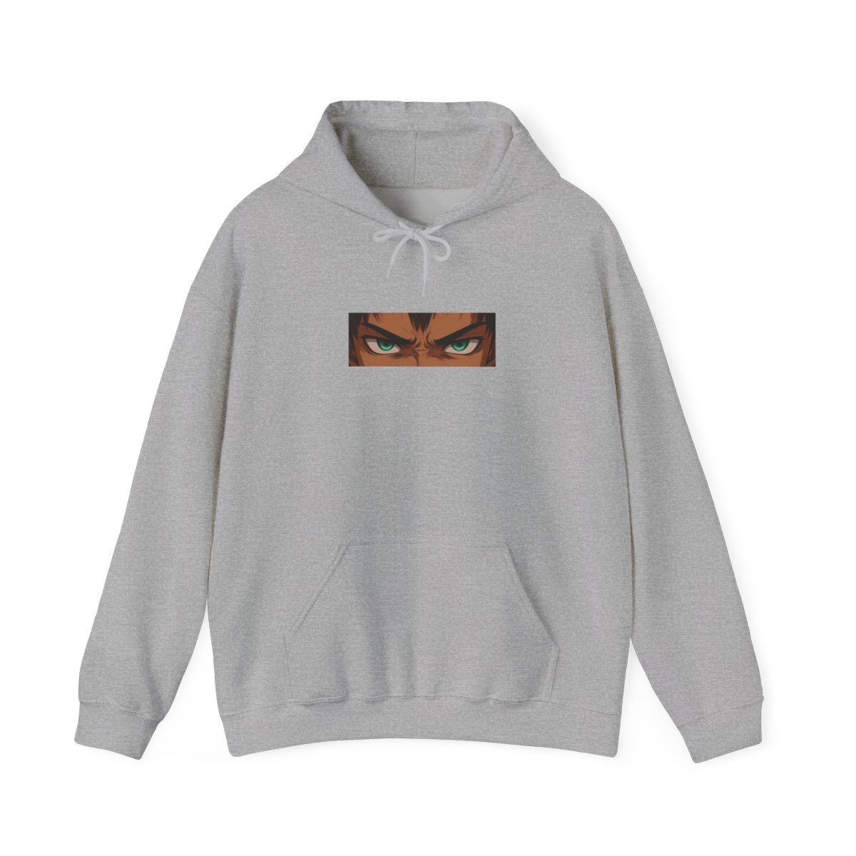 Piercing Green Anime Eyes Graphic Hoodie