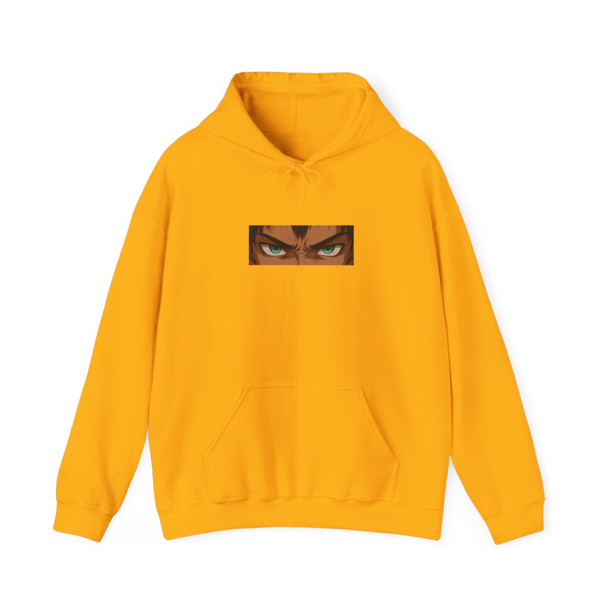 Piercing Green Anime Eyes Graphic Hoodie - alternate angle 4, merchandise