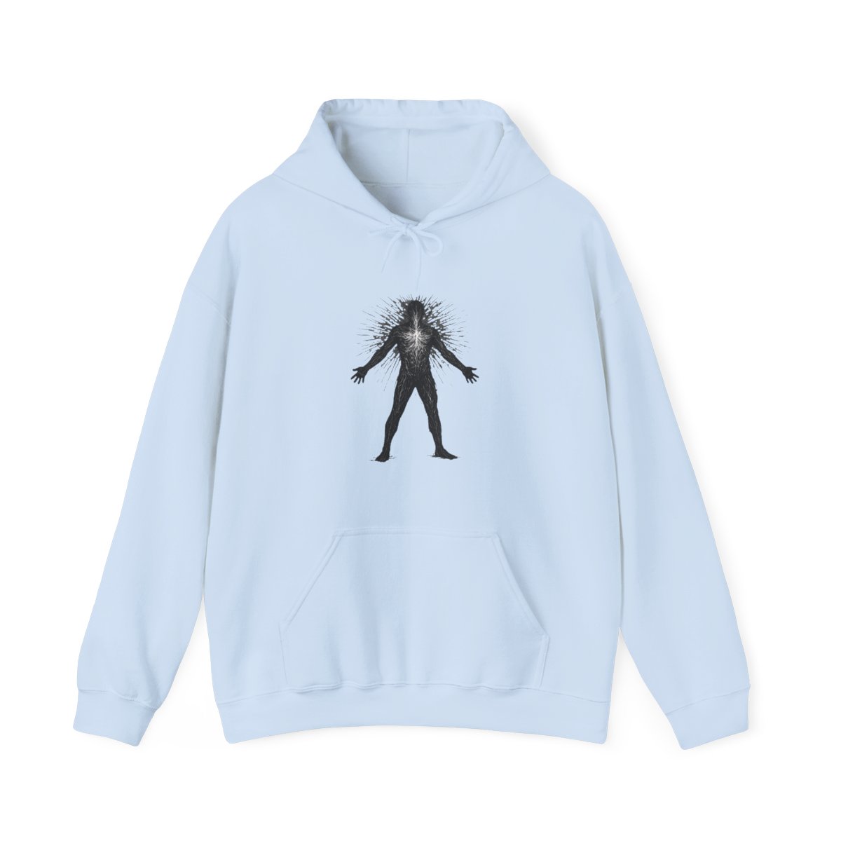Stylized Human Figure Bold Graphic Hoodie - alternate angle 4, merchandise