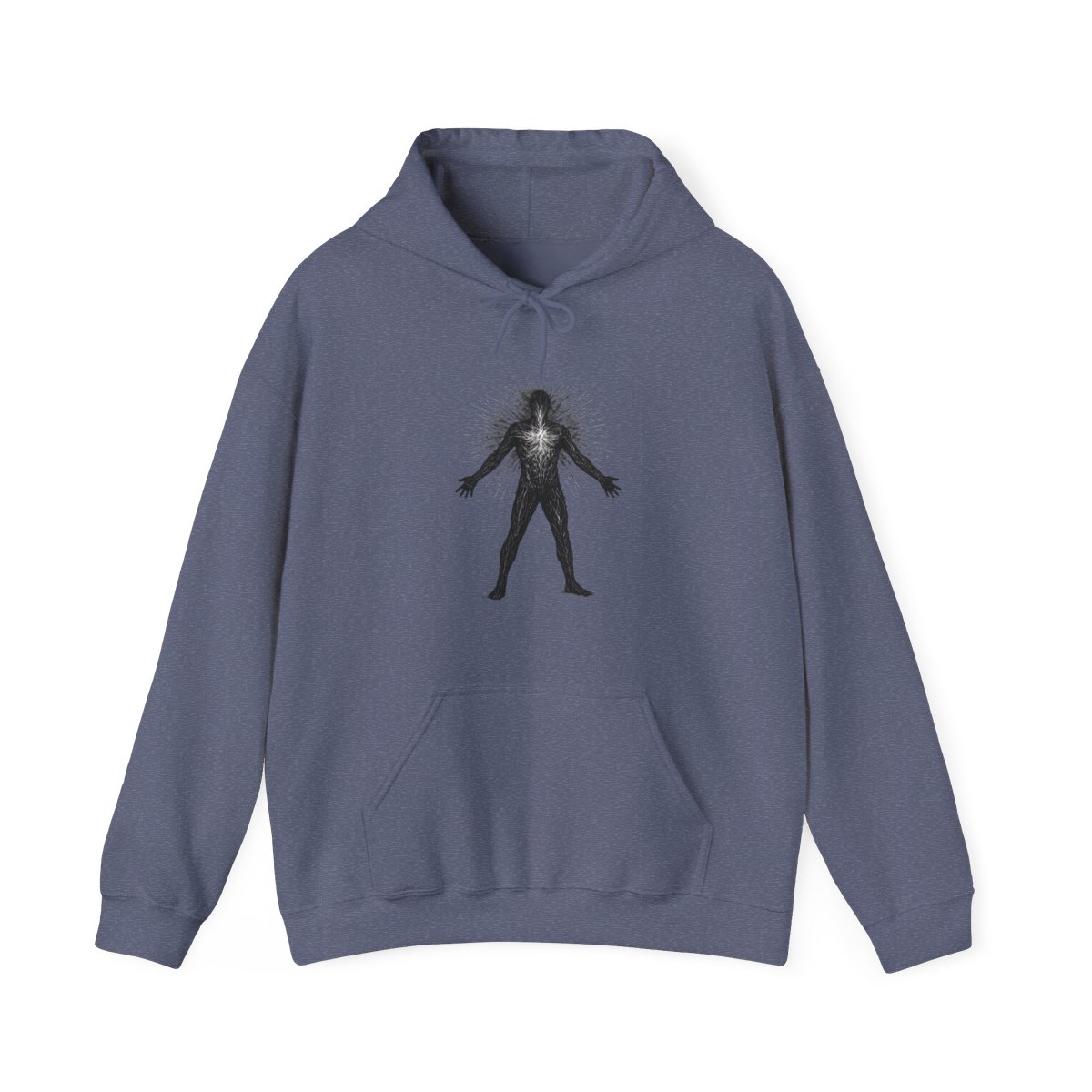 Stylized Human Figure Bold Graphic Hoodie - alternate angle 2, merchandise