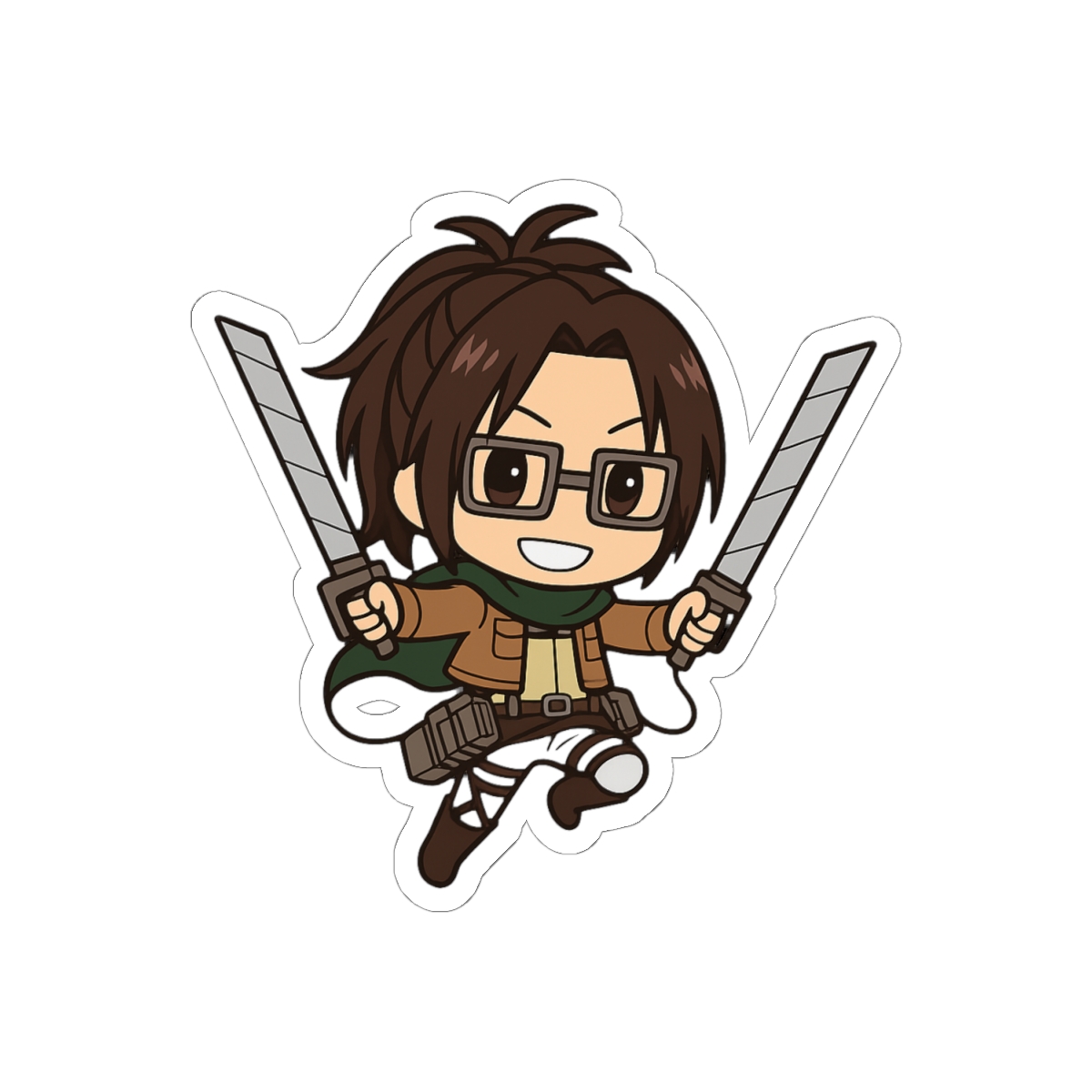 Hange Zoe Attack on Titan Sticker | Bold Anime Vinyl Decal - alternate angle 1, merchandise
