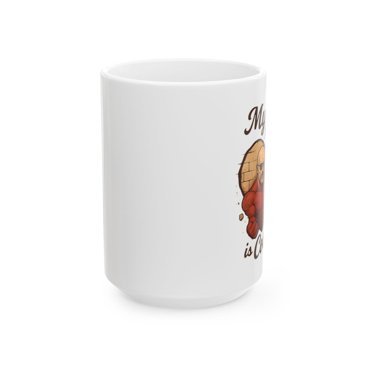Colossal Heart Wall Breaker | Ceramic Coffee Mug, Funny Love Cup, Romantic Gift - alternate angle 2, merchandise