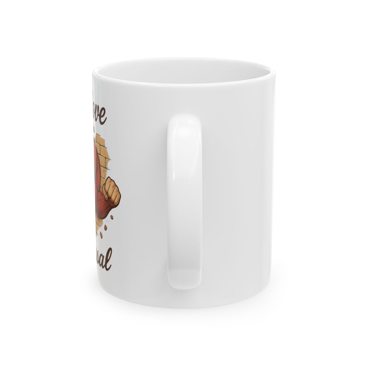 Colossal Heart Wall Breaker | Ceramic Coffee Mug, Funny Love Cup, Romantic Gift - alternate angle 3, merchandise