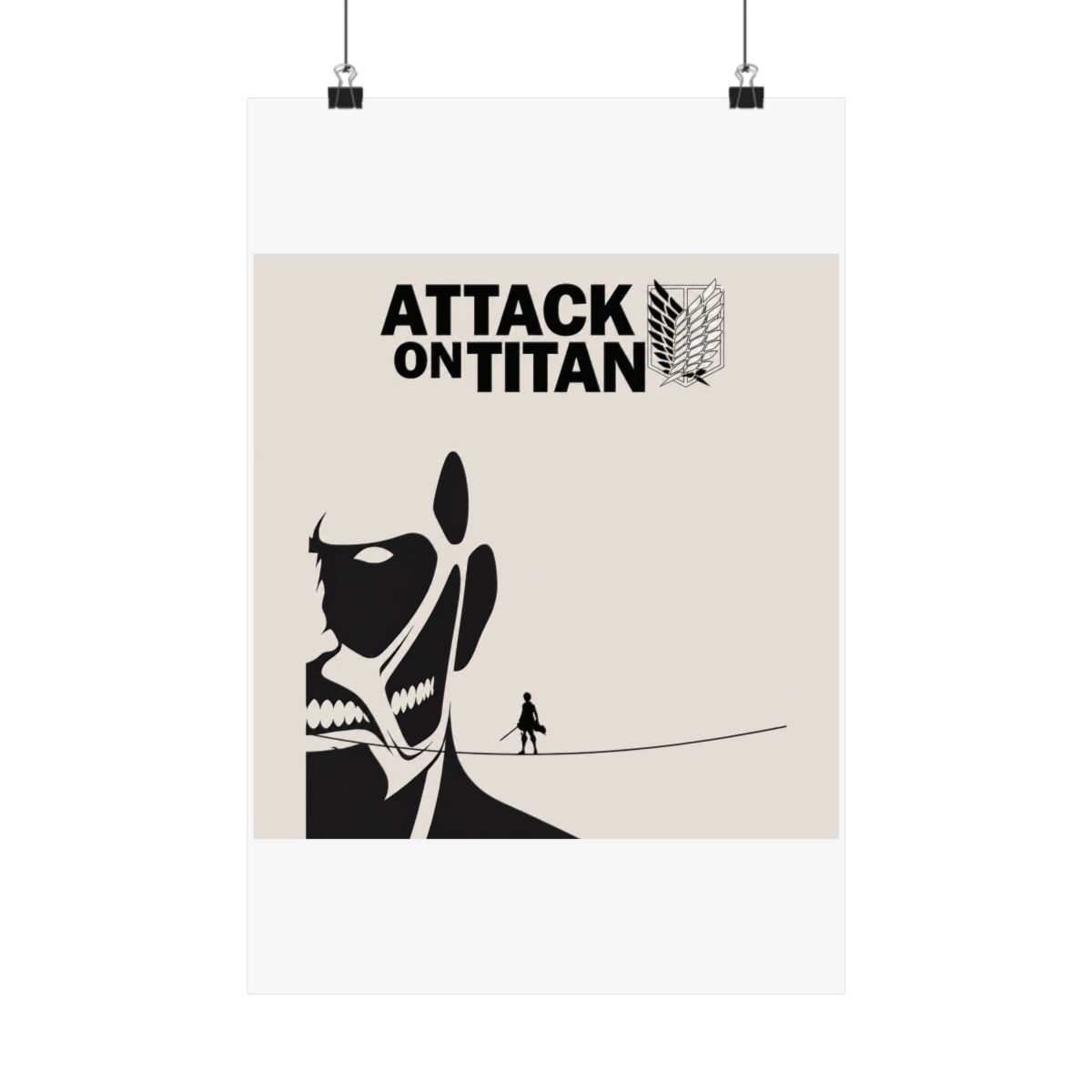 Attack on Titan Poster – Minimal Titan Silhouette Wall Art - alternate angle 5, merchandise