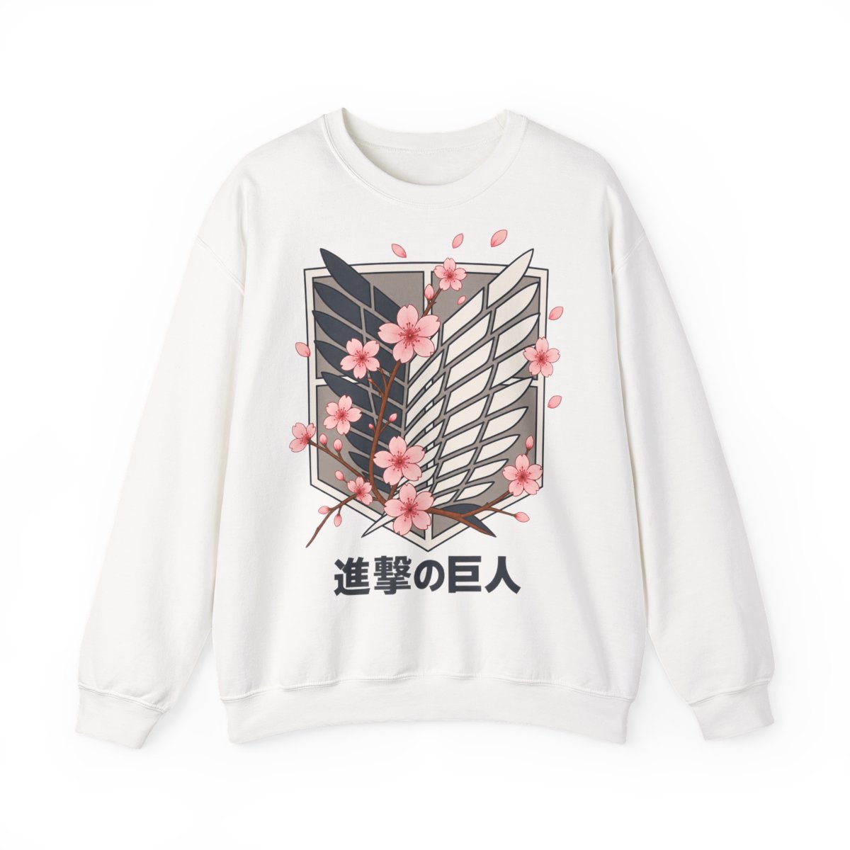 Attack on Titan Cherry Blossom Emblem Hoodie Limited Edition - alternate angle 2, merchandise