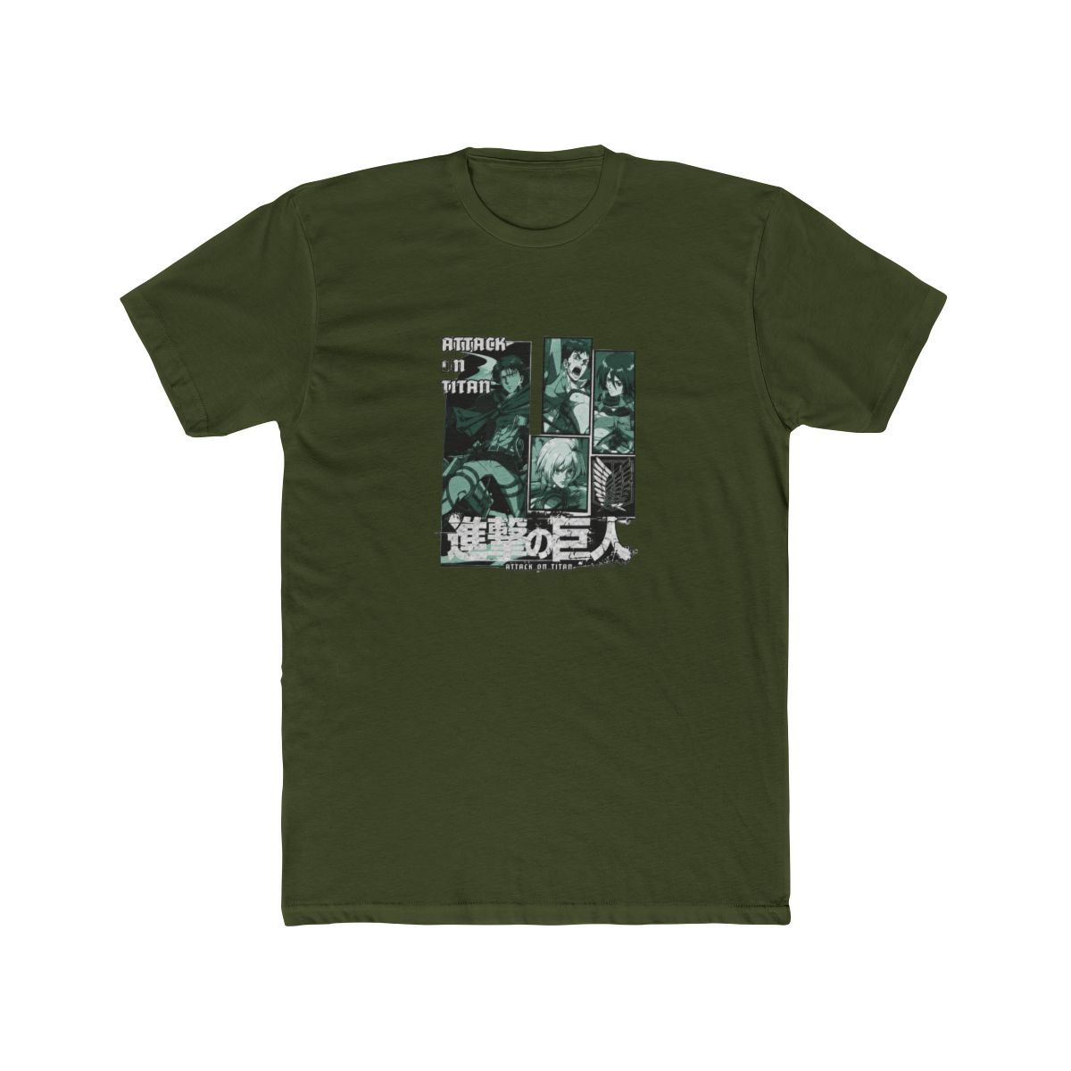 Attack On Titan Group Tonal Portrait T Shirt - alternate angle 4, merchandise