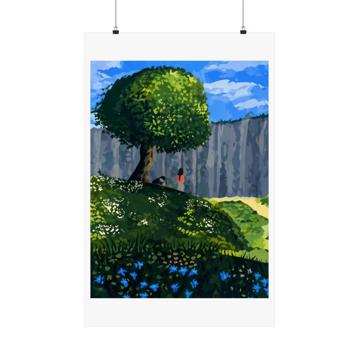 Eren and Mikasa Art Print | Attack on Titan Original Fanart - alternate angle 2, merchandise