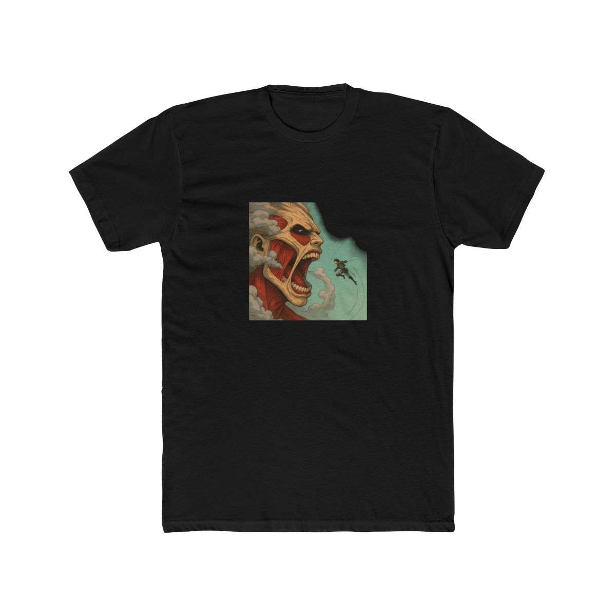 Attack on Titan Colossal Titan Eren Grapple T Shirt - Anime Fan Gift - alternate angle 3, merchandise