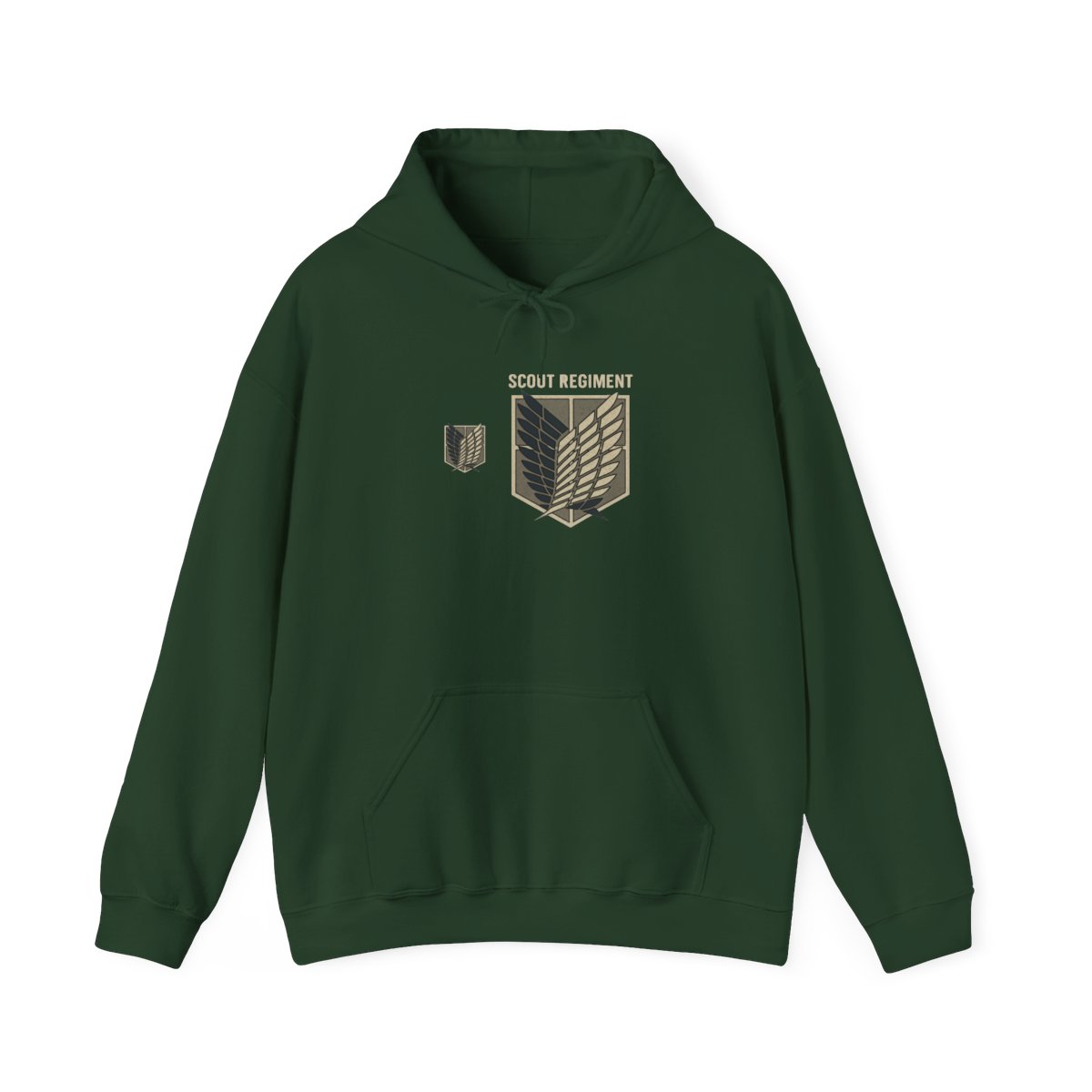 Attack on Titan Season 3 Scout Regiment Emblem Front Back Pullover Hoodie - alternate angle 5, merchandise