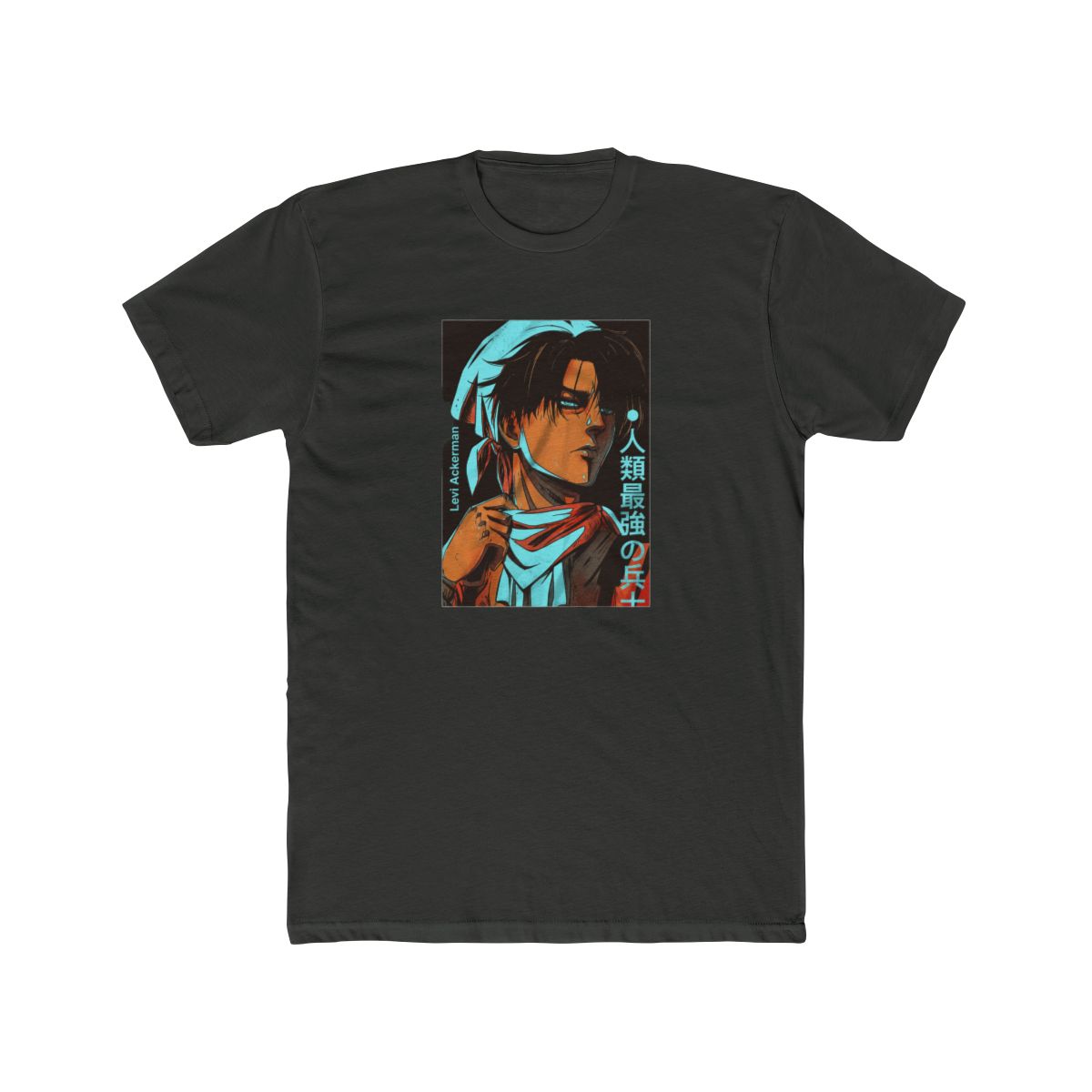 AOT Levi T Shirt Anime Manga Eren Mikasa Ackerman Japan Gift Tee - alternate angle 3, merchandise