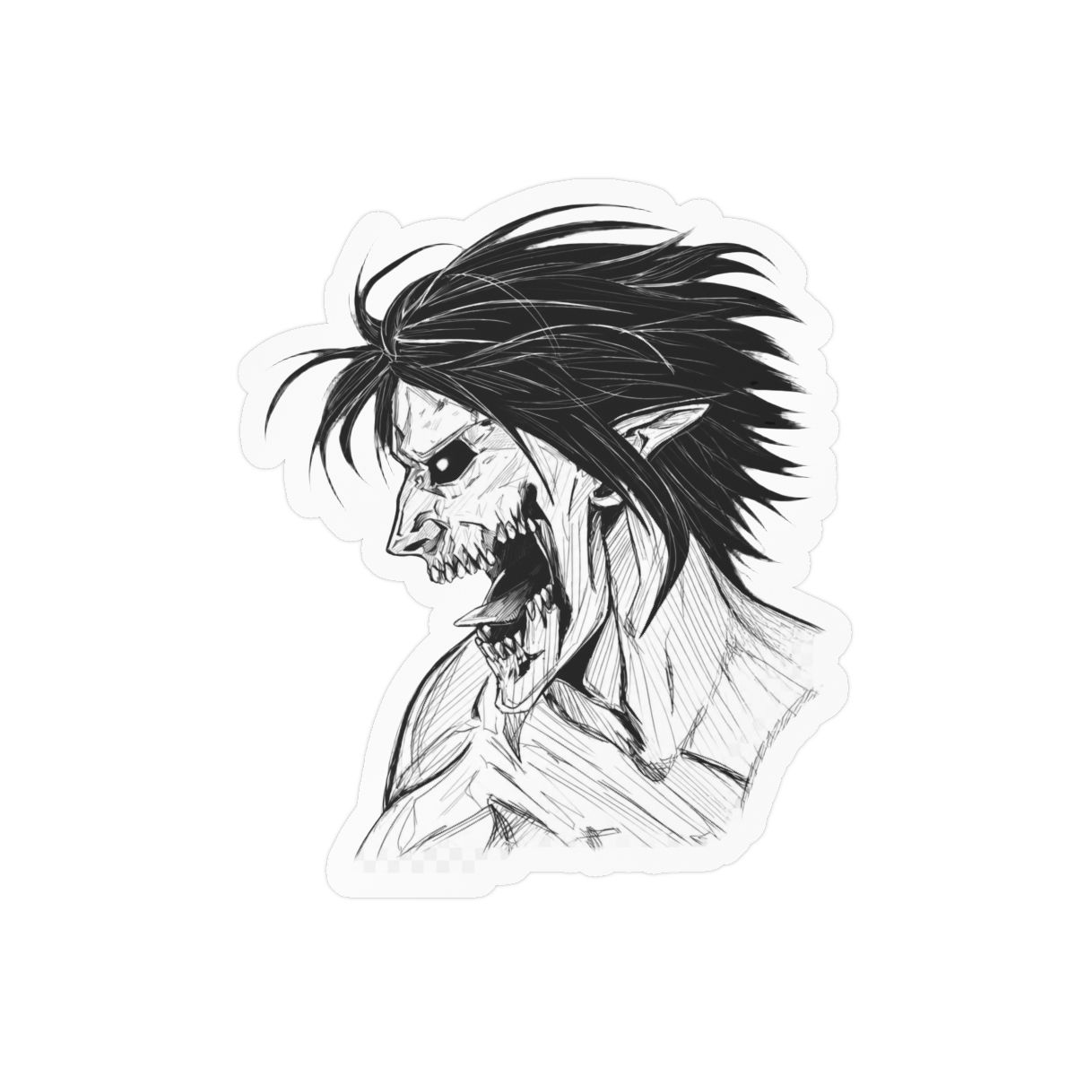 Attack Titan Sticker | Bold Anime Vinyl Decal | Attack on Titan - alternate angle 2, merchandise