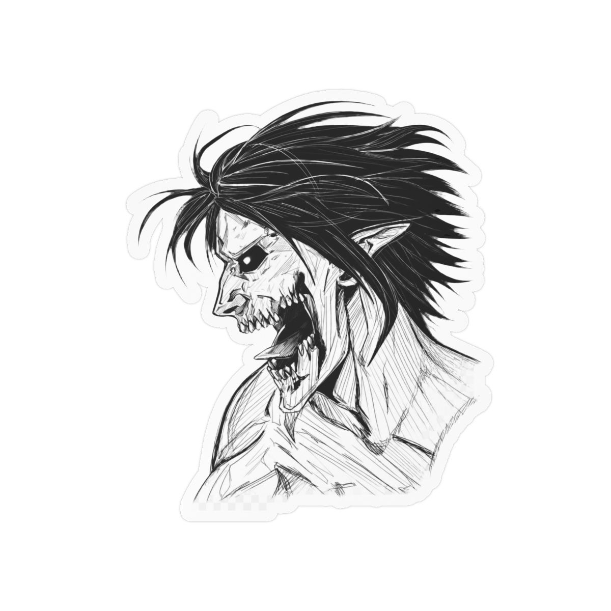 Attack Titan Sticker | Bold Anime Vinyl Decal | Attack on Titan - alternate angle 3, merchandise