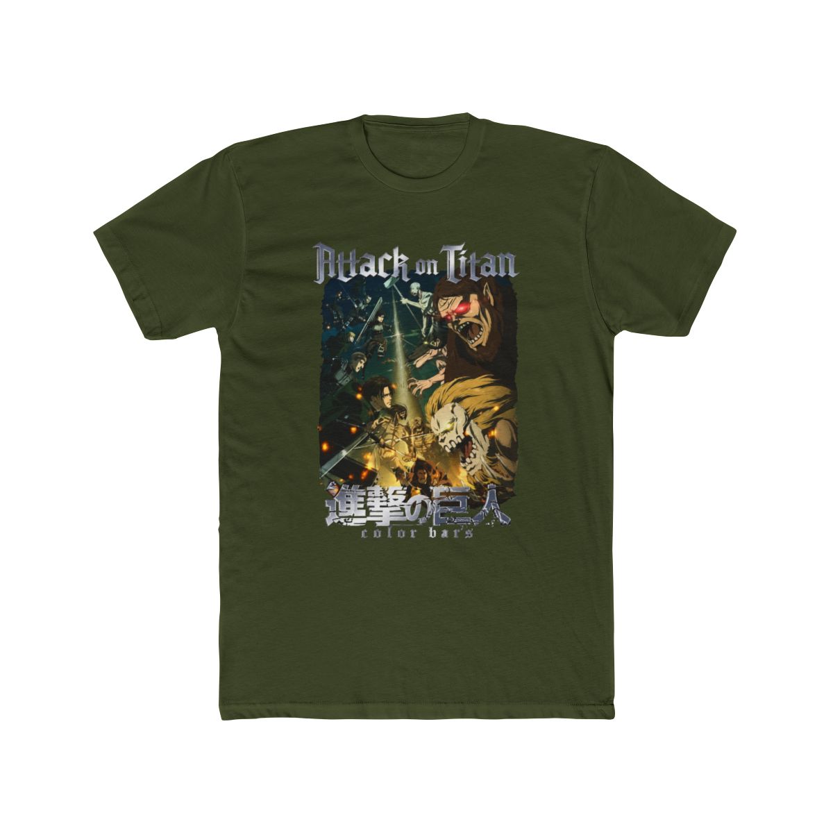 Attack on Titan x Color Bars - Battle T Shirt - alternate angle 5, merchandise