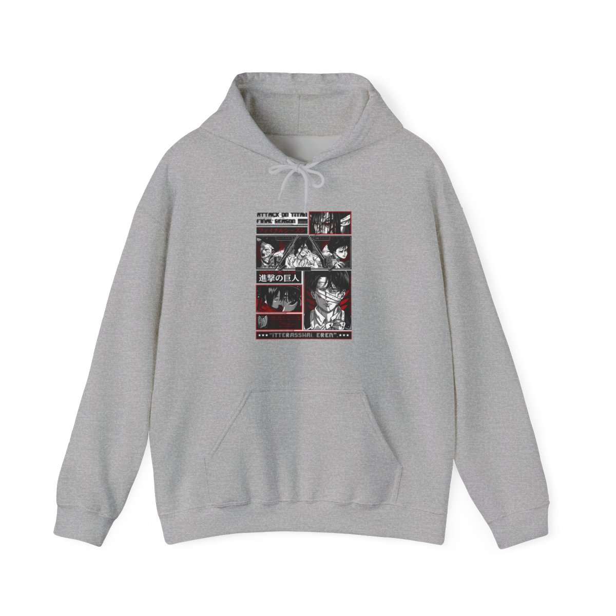 Attack on Titan Hoodie Season Hoodie Red Comic Collage