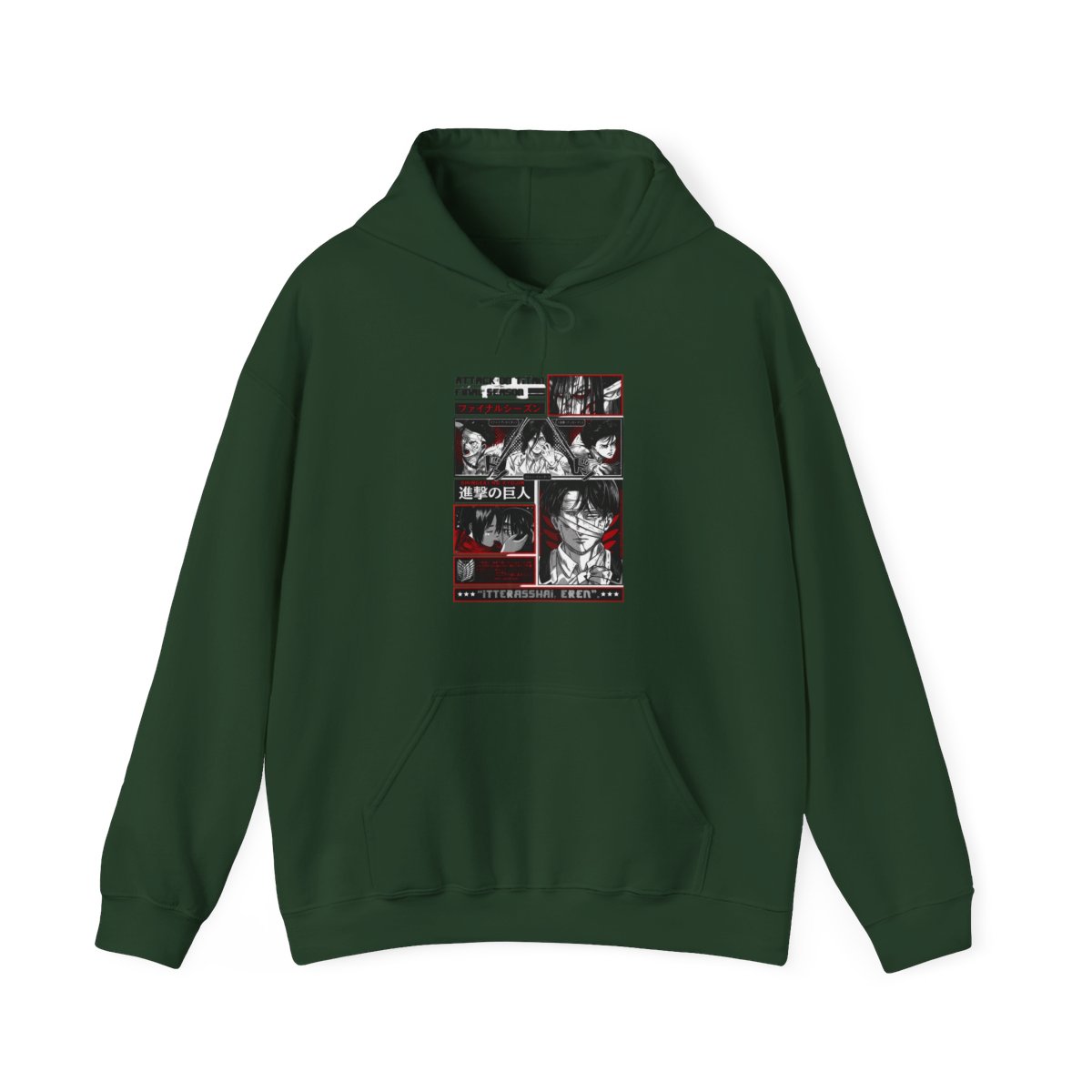 Attack on Titan Hoodie Season Hoodie Red Comic Collage - alternate angle 5, merchandise