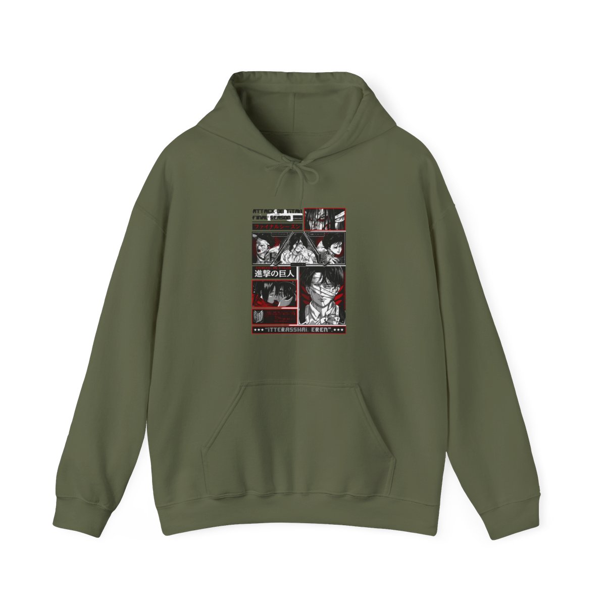Attack on Titan Hoodie Season Hoodie Red Comic Collage - alternate angle 4, merchandise