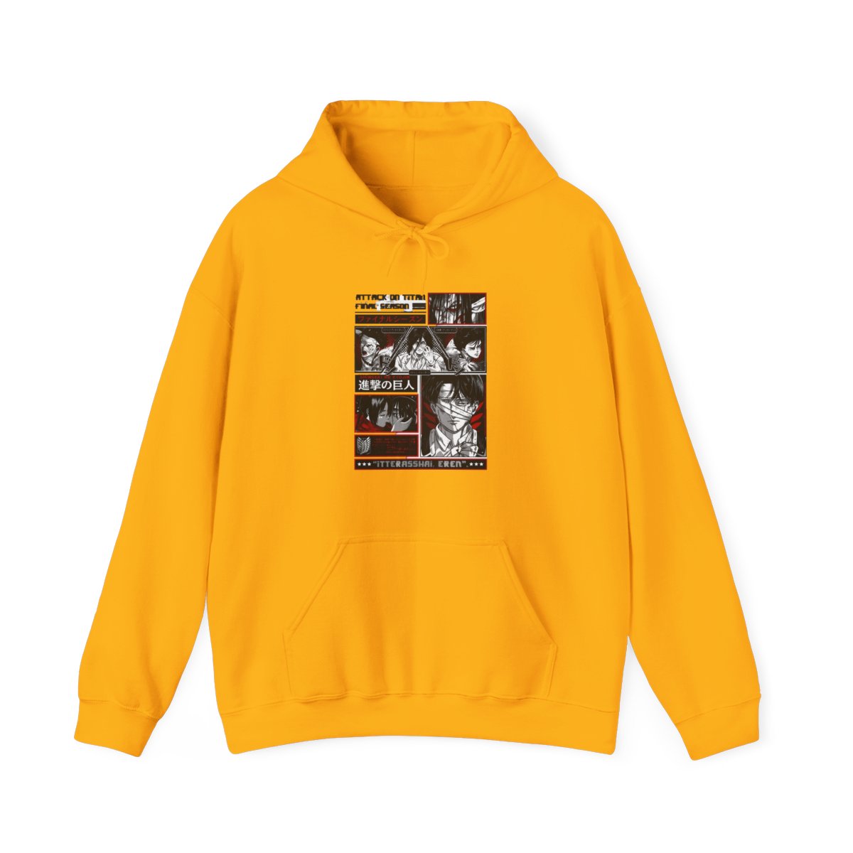 Attack on Titan Hoodie Season Hoodie Red Comic Collage - alternate angle 2, merchandise